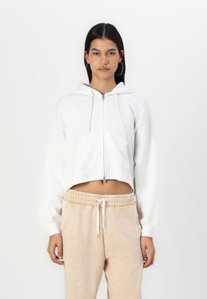 Hollister Co. Boxy Zip-Up Hoodie - Hoodie - bright white