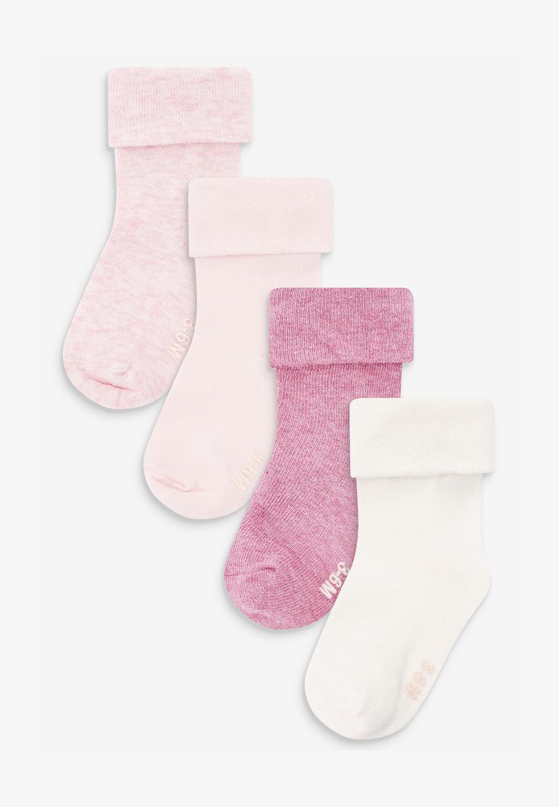 Next 4 PACK ROLL TOP (YOUNGER) - Ponožky - pink