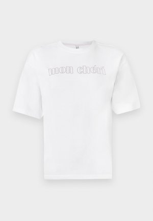 ONLY, ONLRHINE LIFE BOXY BOX - T-shirts print - bright white