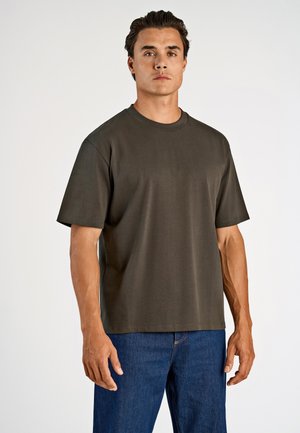 O-NECK S/S - T-shirt basic - ebony brown