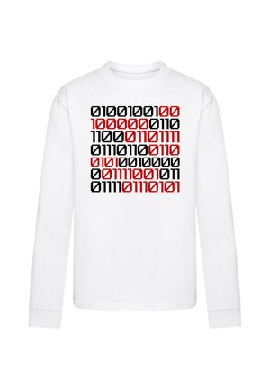 I LOVE YOU BINARY CODE VALENTINSTAG - Long sleeved top - weiß