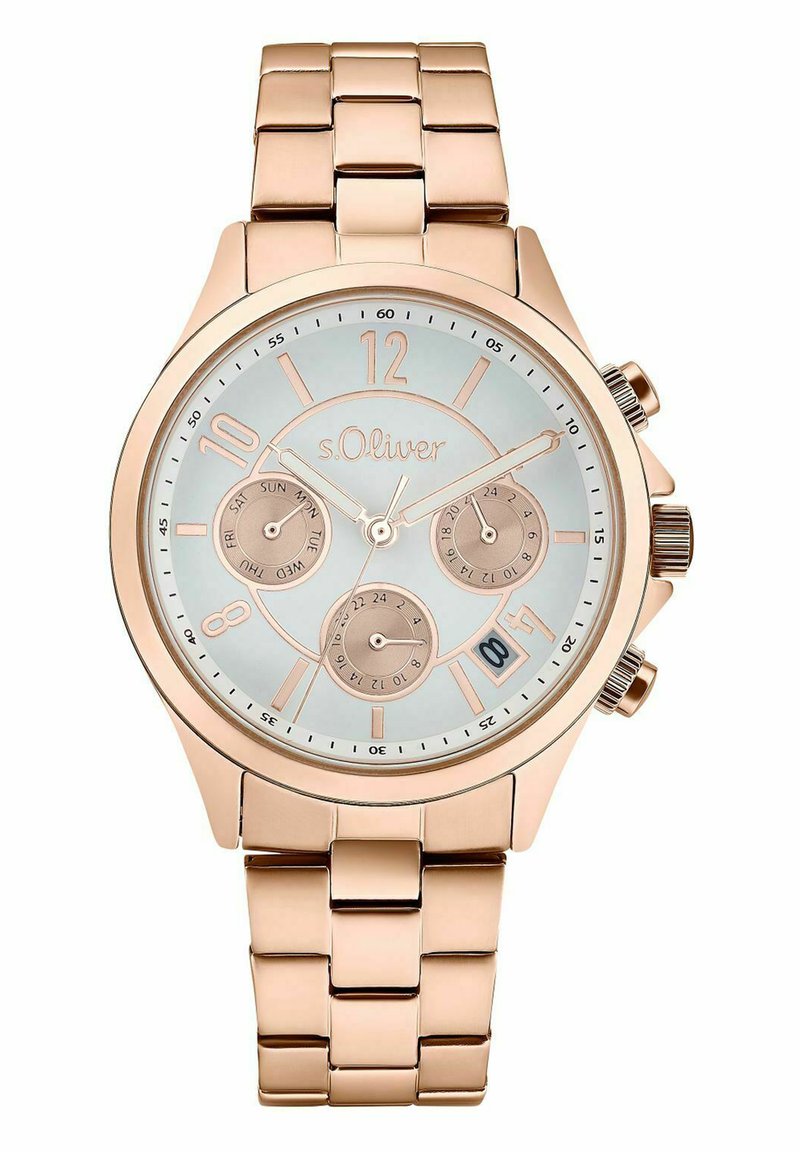 Oliver Damen S Oliver Damenuhr Rosegold Chronograph Rose Gold