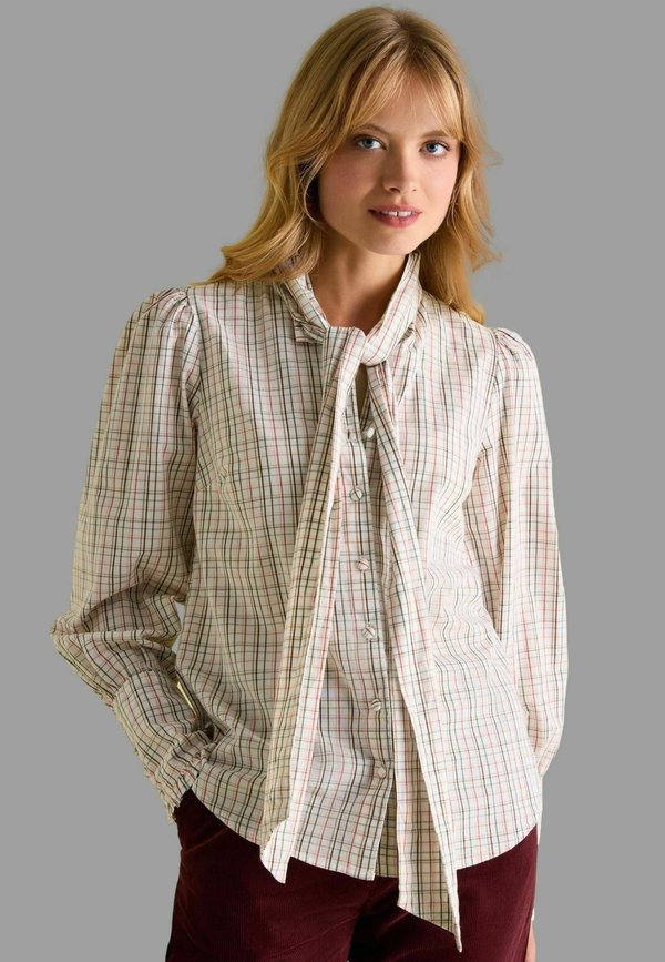 REGULAR FIT EVERLY TIE NECK - Hemdbluse - check