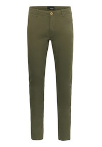 BHNATAN SLIM FIT - Chinos - olive night green