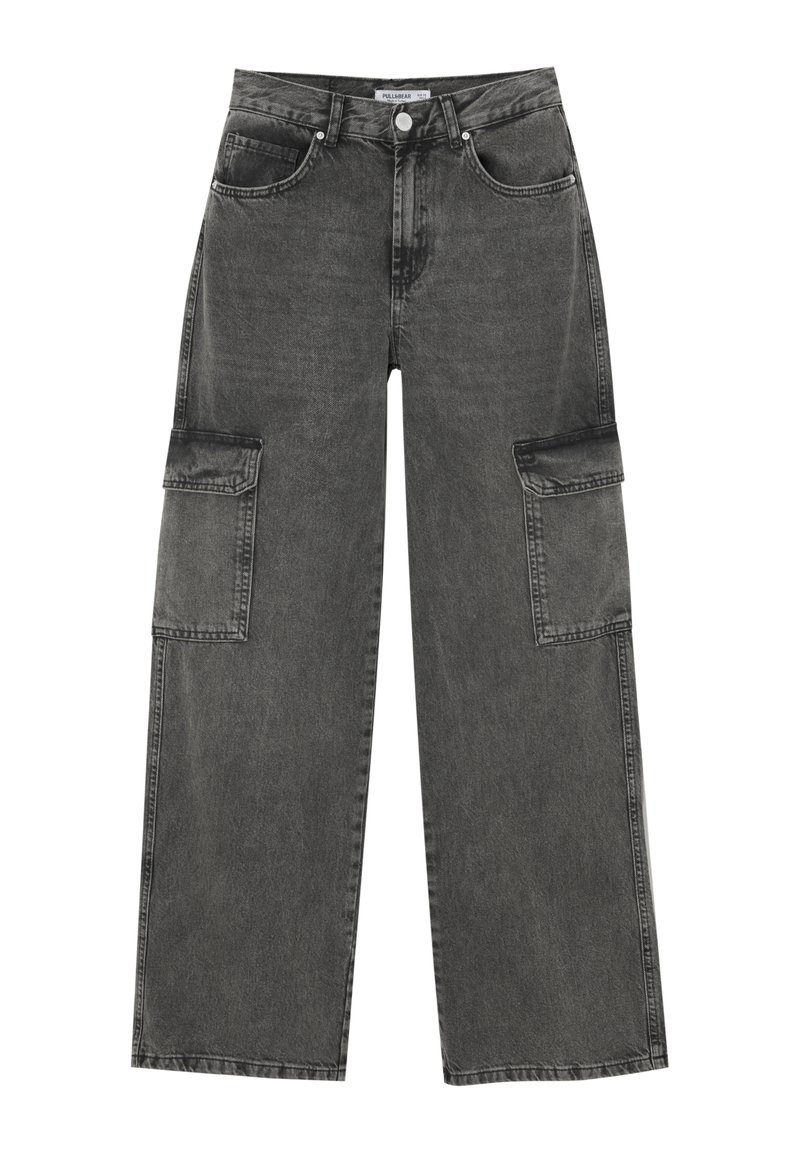 PULL&BEAR WIDE LEG Jean flare grey/gris ZALANDO.FR