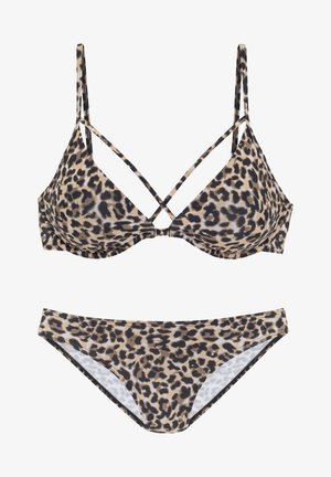 Bruno Banani, Bikini - braun bedruckt