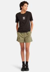 Timberland STACK LOGO REGULAR TEE - T-Shirt print - black