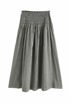 DROP WAIST GINGHAM - Maxirock - black white