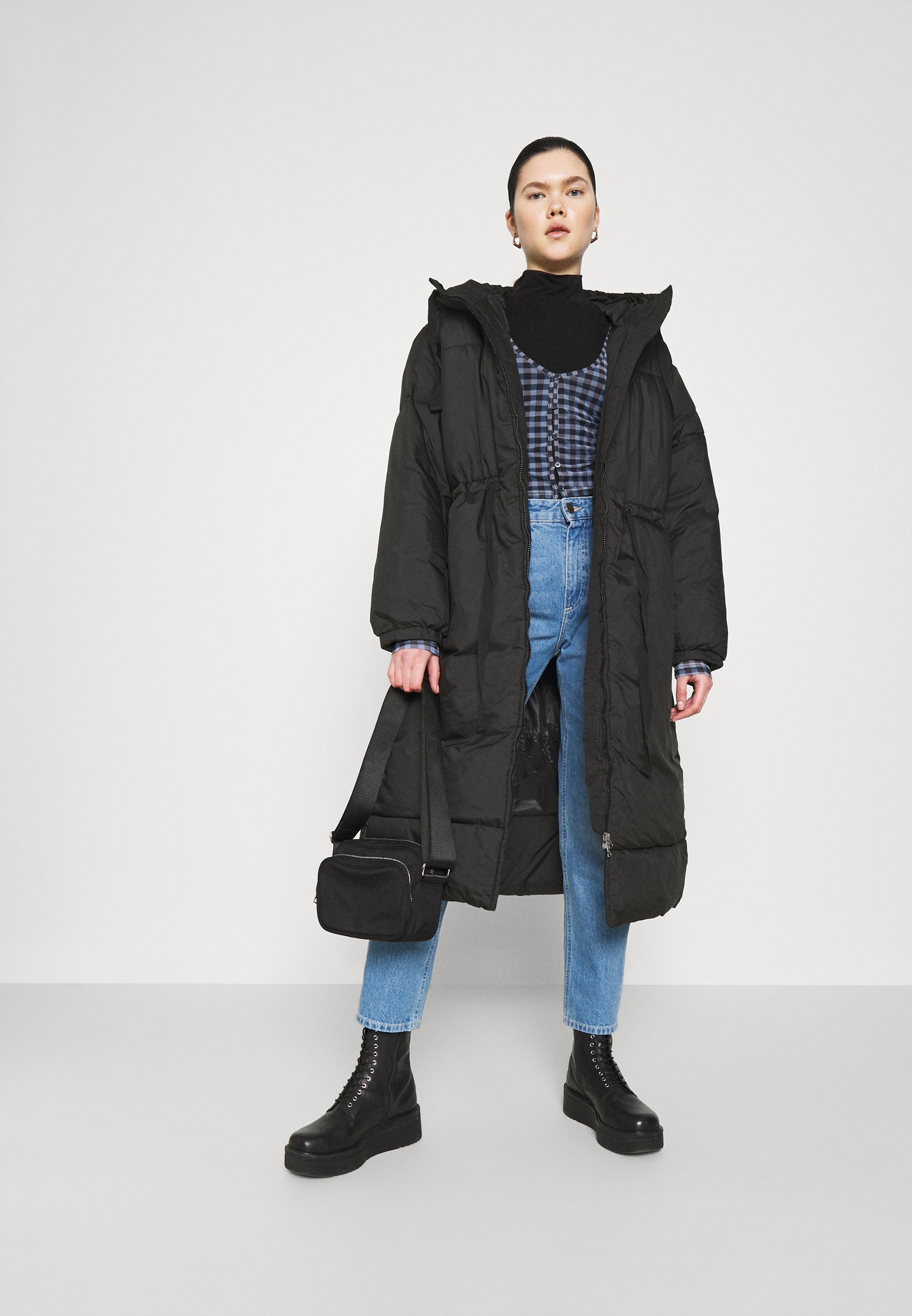 weekday long bomber coat