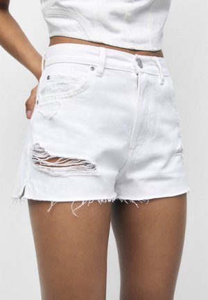 Denim shorts - white
