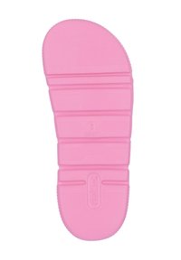Pink rubber shoe sole with ridged texture, featuring horizontal grooves and a rounded toe shape. Size marked as 36-37.