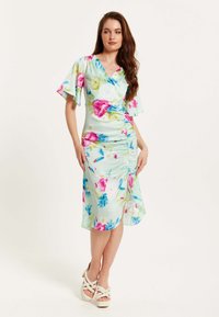 Liquorish MIDI WRAP WITH FLORAL PRINT - Day dress - multi coloured