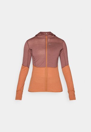 icebreaker BLEND MID WEIGHT DESCENDER ZIP HOODIE - Training jacket - dark orange