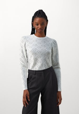 ONLSMILLA O NECK PUFF - Langærmet T-shirt - cloud dancer