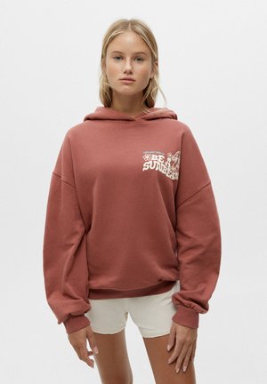 Felpa con cappuccio - dark red