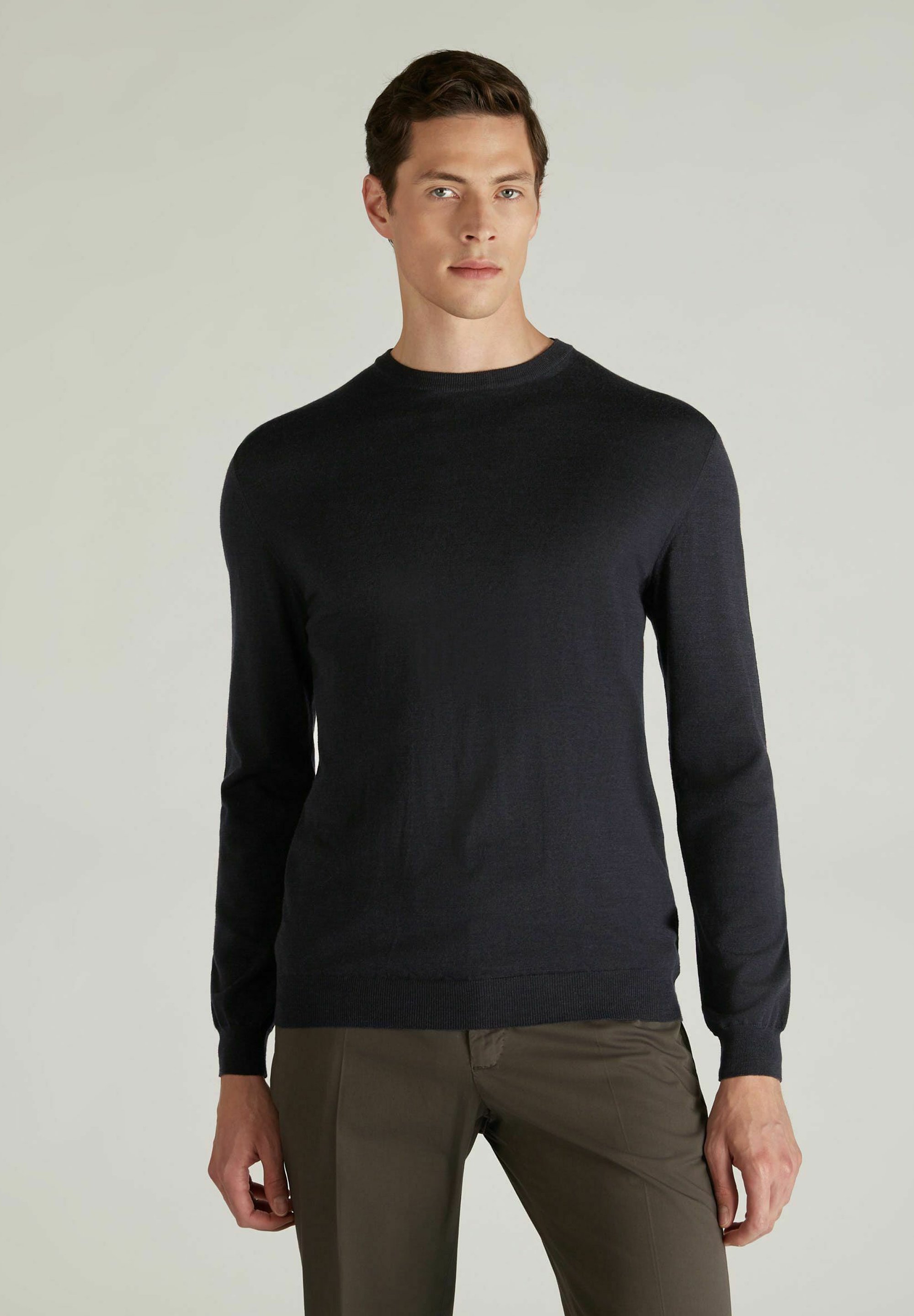 Slowear ZANONE-FLEXWOOL Jumper dark blue/mottled light blue