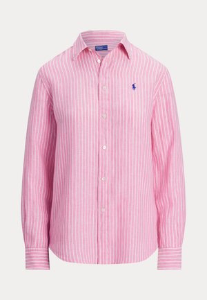 Polo Ralph Lauren CLASSIC FIT STRIPED LINEN SHIRT - Nööpidega pluus - pink/white