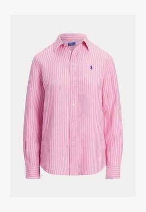 Polo Ralph Lauren CLASSIC FIT STRIPED LINEN SHIRT - Nööpidega pluus - pink/white