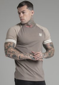 SIKSILK - RAGLAN - Trükipildiga T-särk - beige Väikepilt 1