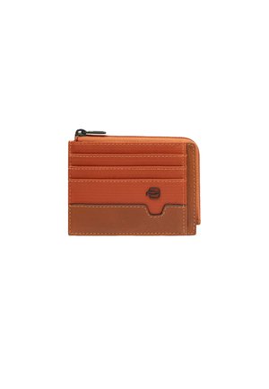 ZIPPED COIN PURSE WITH DOCUMENT HOLDER, CREDIT CARD SLOTS AN - Monedero - arancio cuoio