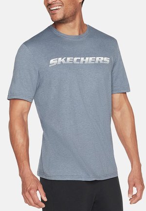 Print T-shirt -  blgy blue gray
