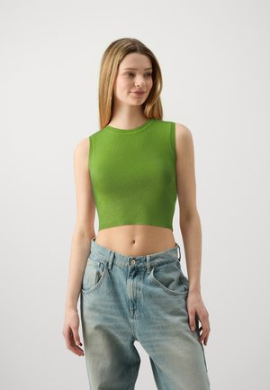 JDY JDYCIRKELINE CROP - Μπλούζα - piquant green