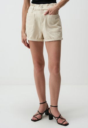 Shorts di jeans - ecru