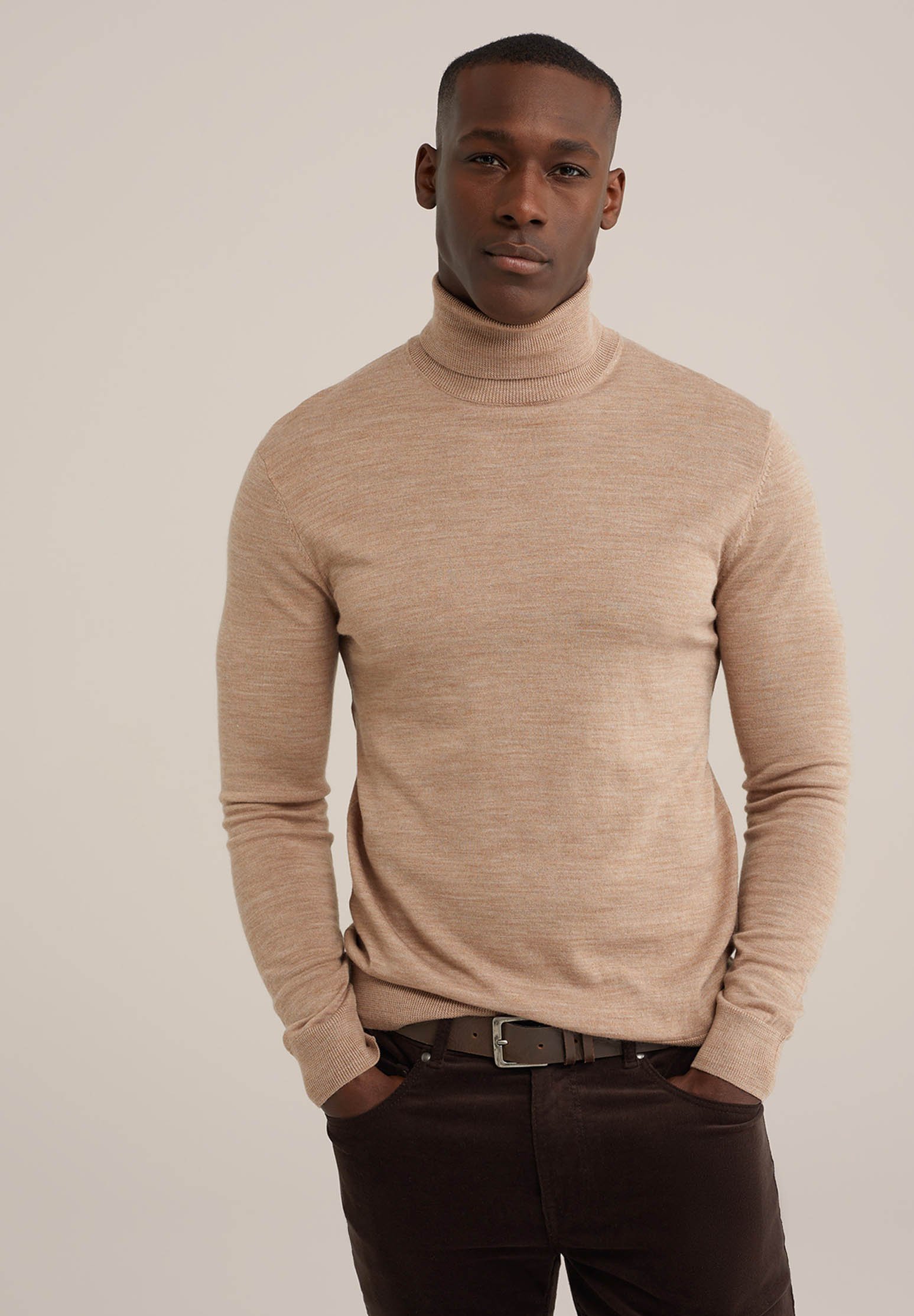 Maglione Uomo Collo Alto Tartaruga 100% Cotone – Manica Lunga Invernale – Prodotto UK