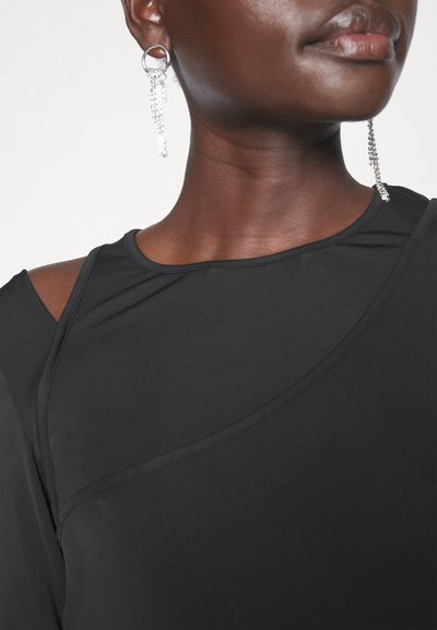 WOOD WOOD ERICA WRAP DRESS - Trikotaažkleit - black