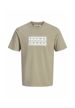 Jack & Jones, JCOFUSION BOX PRINT TEE SS CN SN - Μπλουζάκι με στάμπα - vetiver