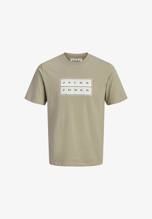 Jack & Jones, JCOFUSION BOX PRINT TEE SS CN SN - Μπλουζάκι με στάμπα - vetiver