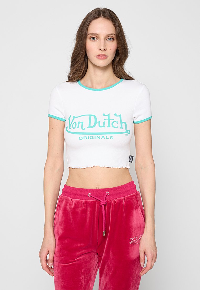 Von Dutch T-shirt print wit
