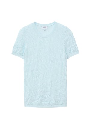 & OTHER STORIES, & OTHER STORIES JACQUARD KNIT T-SHIRT - T-shirt basique - light turquoise
