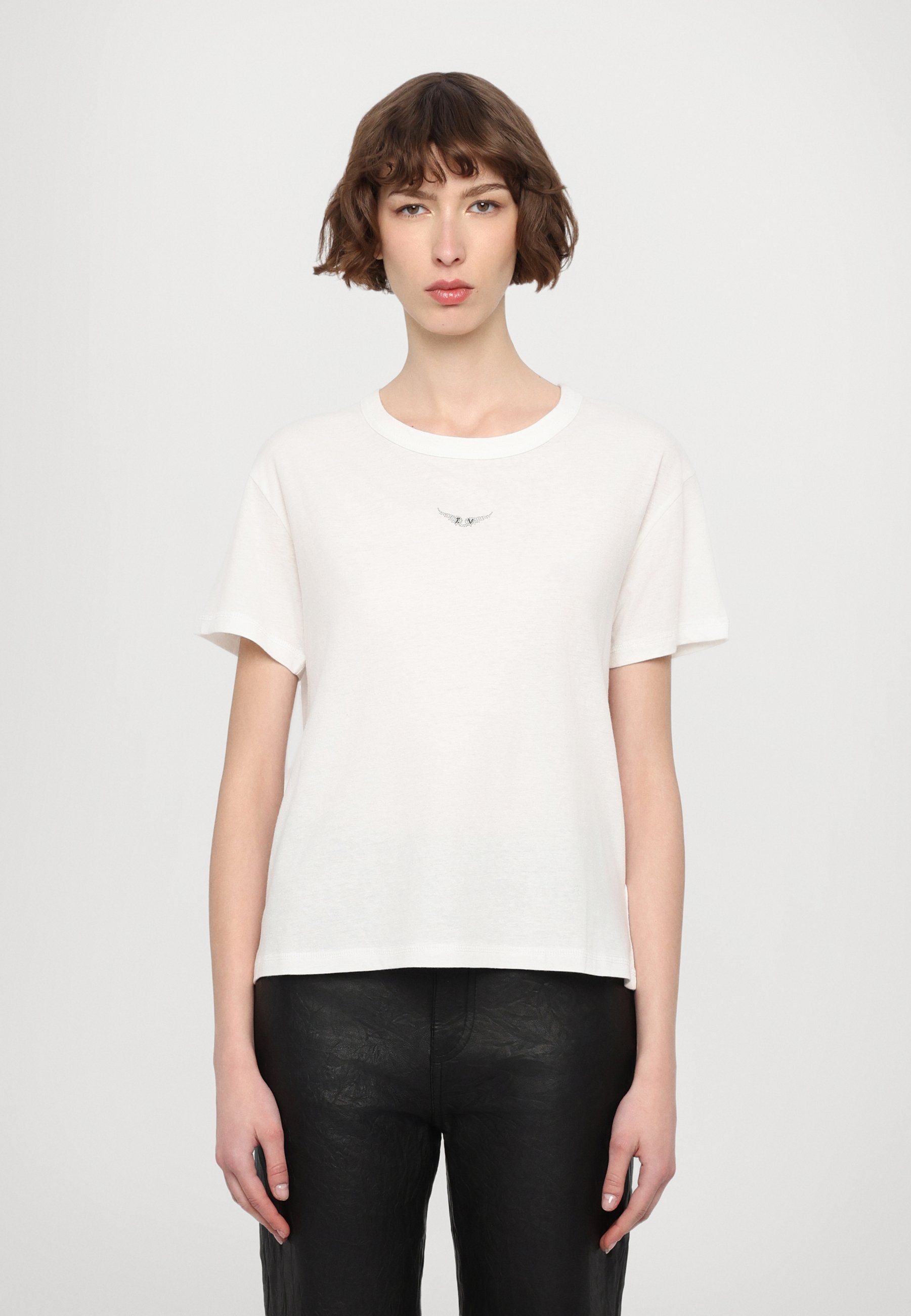 売れ筋商品|||ザディグ エ ヴォルテール Tシャツ レディース トップス MARTA WINGS STRASS - Print T-shirt - blanc White Marta Wings Strass T-shirt | Zadig&Voltaire