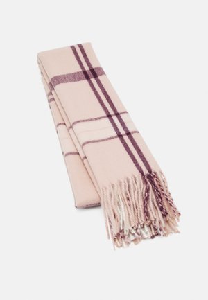 Sjaal - bordeaux/pink/off white