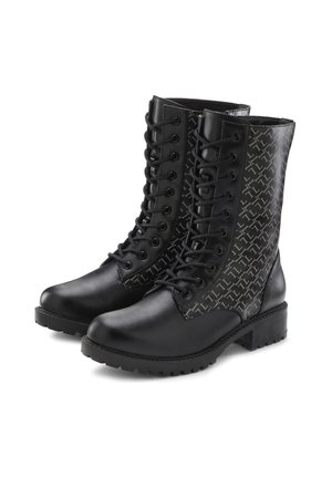 Lace-up ankle boots - schwarz