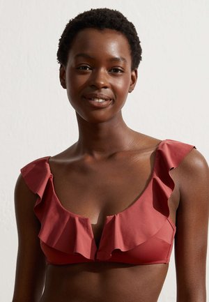 MIT VOLANTS - Bikini top - pink