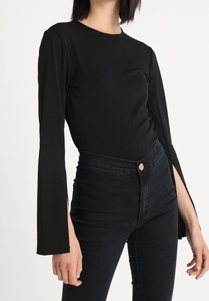 Langærmet T-shirt - black