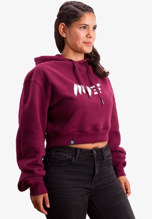 Manufaktur13, OVERSIZE CROP  - Hoodie - dark red