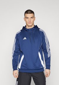 adidas Performance - TIRO TRAINING HOODIE - Majica s kapuljačom - team navy blue/white Minijatura 1