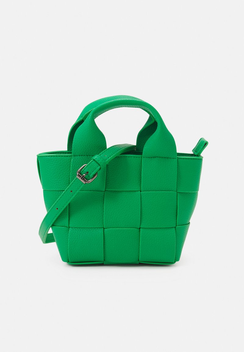 Lindex BAG BRAIDED WITH TOP HANDLE Across body bag green Zalando