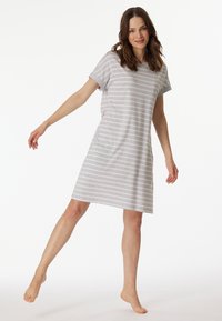 Schiesser MIT TASCHEN 1/2 ARM - Camicia da notte - silbergrau mel.