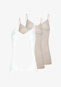 Sélectionné, beige/weiß
