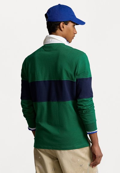 Polo Ralph Lauren LONG SLEEVE RUGBY UNISEX - Polo krekls - tennis green/cruise navy