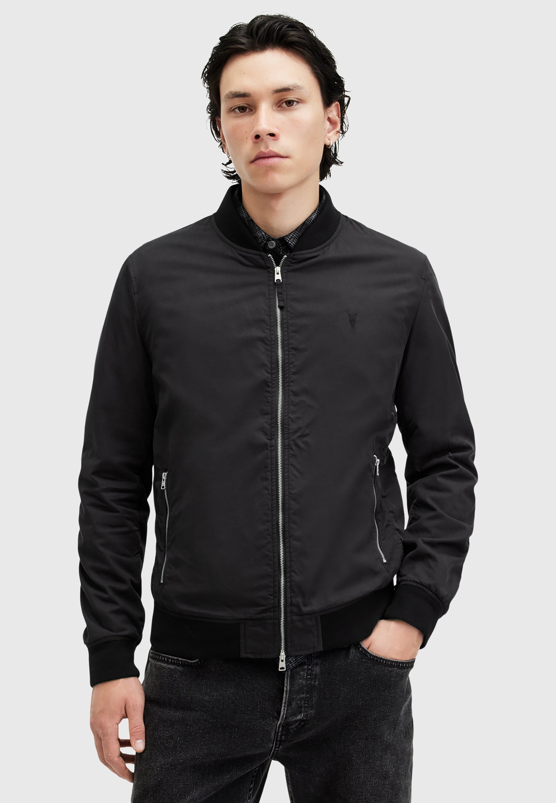 AllSaints BASSETT - Bomber Jacket - black - Zalando