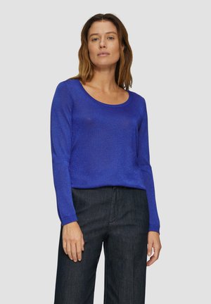 s.Oliver BLACK LABEL MIT GLITZER - Pullover - royalblau