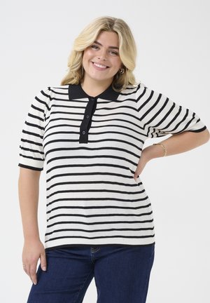 KCAMANA  - Polo shirt - chalk black stripe