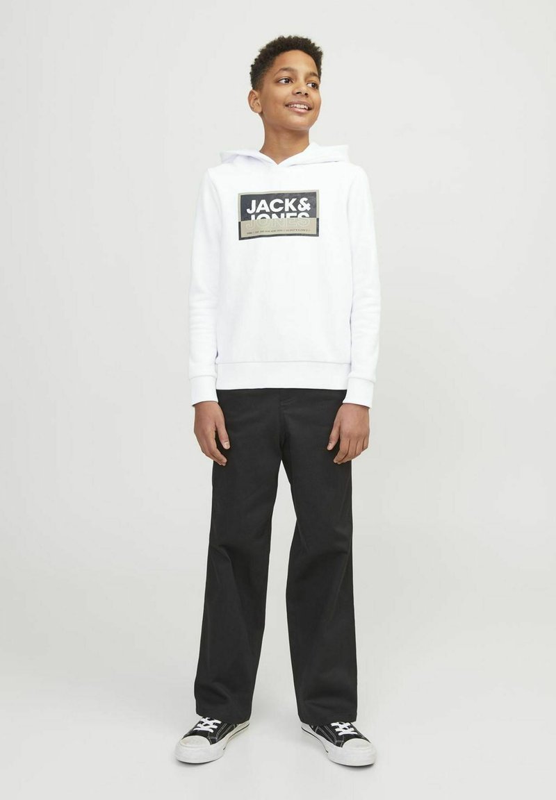 Jack & Jones Junior GEDRUCKT - Džemperis ar kapuci - white