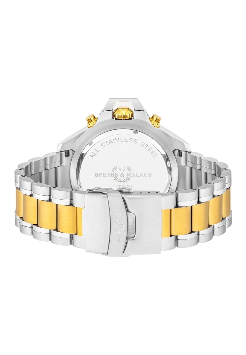 Herren Analoguhren | Spears & Walker Chronograph silber gelbgold/silberfarben - UC98485 Herren Analoguhren | Spears & Walker Chronograph silber gelbgold/silberfarben - UC98485