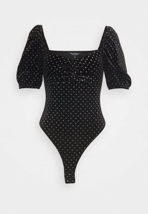 SPOT PUFF SLEEVE BODY - Print T-shirt - black